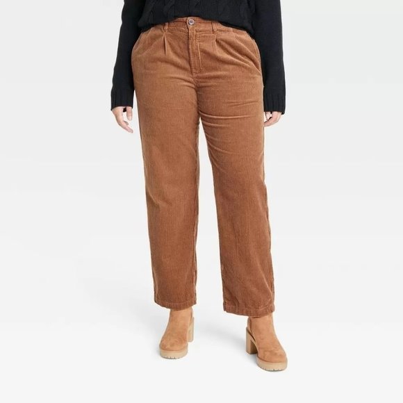 Houston White Adult Corduroy Chino Pants - Brown 34x32 - Picture 1 of 8